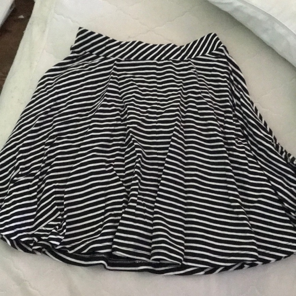 black and white skirt